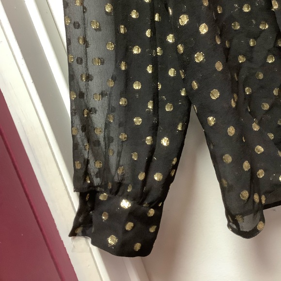 Prada Metallic Polka Dots Silk Blouse - Picture 7 of 8